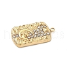 304 Stainless Steel Rhinestone Pendants STAS-U054-04G-2