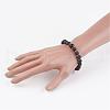 Natural Gemstone Beads Stretch Bracelets BJEW-JB02711-02-3