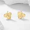 Elegant Leaf S925 Sterling Silver Stud Earrings JX9631-1-1