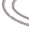 201 Stainless Steel Curb Chain Necklace for Men Women NJEW-P268-A27-1X5-2