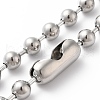 304 Stainless Steel Ball Chain Necklace & Bracelet Set STAS-D181-02P-01C-4