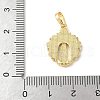 Brass Pave Natural White Shell Religion Pendants KK-S522-23G-A-3