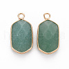 Natural Green Aventurine Pendants G-S359-296A-2