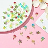 50Pcs 5 Colors Transparent Resin Decoden Cabochons RESI-YW0001-66-4