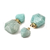 Natural Amazonite Perfume Bottle Pendants G-L623-12G-05-2