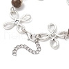 Alloy Natural Mixed Gemstone Link Bracelets for Women BJEW-JB11684-6
