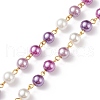 Handmade Glass Pearl Beaded Chain AJEW-JB01134-02-3