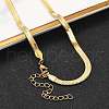 PVD Vacuum Plating 201 Stainless Steel Herringbone Chain Necklaces X-NJEW-M187-06G-1
