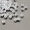 Large Hole Acrylic Letter European Beads SACR-Q103-7mm-01U-1