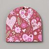 Single Face Printed Heart Wood Pendants WOOD-CJC0011-07G-1