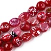 Dyed Natural Agate Beads Strands G-T138-229A-4