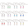 SUNNYCLUE 240Pcs 12 Color 304 Stainless Steel Earring Hooks STAS-SC0006-45-1