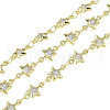 Rack Plating Brass Chains Micro Pave Cubic Zirconia AJEW-Q150-07G-01-1