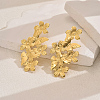 Elegant Brass Flower Stud Earrings OI2799-2