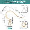 CREATCABIN 50Pcs Real 18K Gold Plated Brass Horizontal Loop French Earring Hooks KK-CN0001-81-2