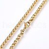 304 Stainless Steel Wheat Chain Necklaces NJEW-F227-05G-02-2