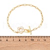 304 Stainless Steel Flower Link Bracelets BJEW-R027-05G-5
