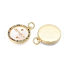 Brass Micro Pave Clear Cubic Zirconia Pendants KK-N254-206G-2