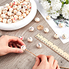 Gorgecraft 100Pcs 4 Styles Printed Wood European Beads WOOD-GF0002-07-3