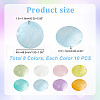   80Pcs 8 Colors Natural Capiz Shell Connector Charms SHEL-PH0001-49-2