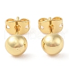 Rack Plating Brass Stud Earrings for Women EJEW-G394-18B-G-2