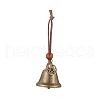 Iron Bell & Alloy Star Pendant Decorations HJEW-JM03366-2