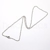 Tarnish Resistant Trendy Unisex 304 Stainless Steel Cable Chain Necklaces X-NJEW-M057-B-01-2