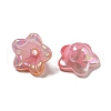 Iridescent Acrylic Bead Caps OACR-C021-08-3