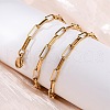 304 Stainless Steel Paperclip Chain Necklaces NJEW-Q013-03G-5