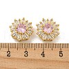 Brass Pave Cubic Zirconia Multi-Strand Links KK-B096-17G-02-3