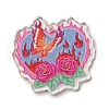 Valentine's Day Transparent Printed Acrylic Pendants X-OACR-Q187-01D-1
