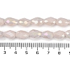 Opaque Solid Color Electroplate Glass Beads Strands EGLA-N013-P6mm-B08-4