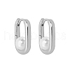 Fashionable S925 Sterling Silver Rectangle Hoop Earrings YL1493-2-4