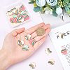  32G 4 Colors Light Gold Plated Alloy Pendants ENAM-NB0001-56-4