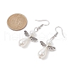 Platinum Alloy & Plastic Dangle Earrings EJEW-JE05599-01-3