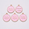 Alloy Enamel Pendants X-ENAM-S124-01B-09J-2