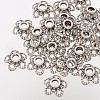 5-Petal Flower Tibetan Silver Fancy Bead Caps AA484-3