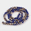 Electroplate Opaque Glass Beads Strands X-EGLA-A034-P2mm-N19-2