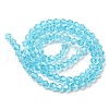 Transparent Electroplate Glass Beads Strands GLAA-F029-4mm-C20-2