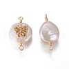 Natural Pearl Links connectors PEAR-I005-16A-2