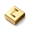 Ion Plating(IP) 304 Stainless Steel Square Slide Charms STAS-L132-23L-G-2