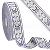 24M Embroidery Polyester Ribbons OCOR-WH0092-36-1