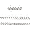 Tarnish Resistant 304 Stainless Steel Faceted Curb Chains CHS-G027-02P-01-2