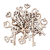 100Pcs Unfinished Wood Pendants WOOD-CJ0001-55-1
