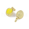 Brass Enamel Pendants KK-H072-18G-08-2