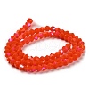 Opaque Solid Color Imitation Jade Glass Beads Strands GLAA-F029-P4mm-D03-2