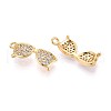 Brass Micro Pave Cubic Zirconia Pendants KK-N263-87G-2