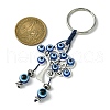 Alloy with Resin Evil Eye Charms Keychains KEYC-JKC00619-03-3