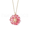 6Pcs 6 Colors Glass Pendant Necklaces NJEW-MZ00113-4