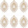 Fingerinspire Brass Micro Pave Clear Cubic Zirconia Pendants ZIRC-FG0001-01-1